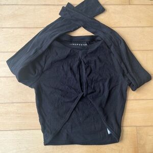 Aeropostale Black Ribbed Top